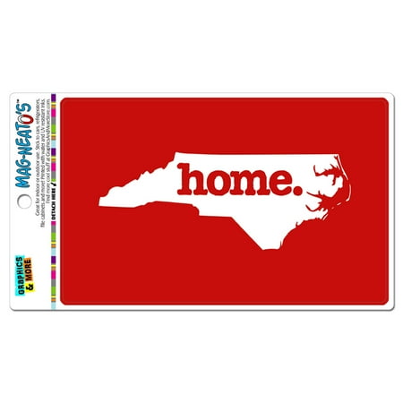 North Carolina NC Home State MAG-NEATO S(TM) Car Vinyl Magnet - Solid Red