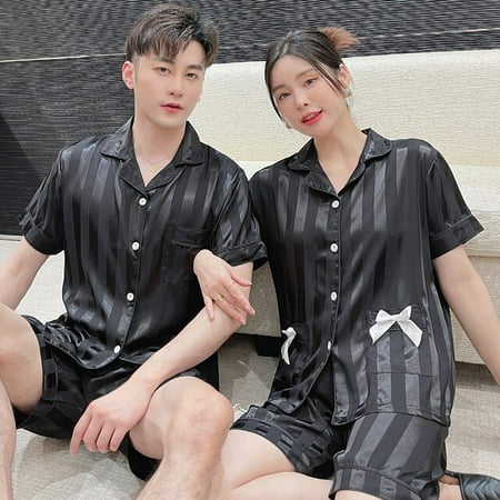 DanceeMangoo Women Pajamas Summer Short Sleeve Satin Pajamas Sets Couple Sleepwear Family Pijama Lover Night Men & Women Casual Men Pyjamas
DanceeMangoo Women Pajamas Summer Short Sleeve Satin Pajamas Sets Couple Sleepwear Family Pijama Lover Night Men & Women Casual Men Pyjamas