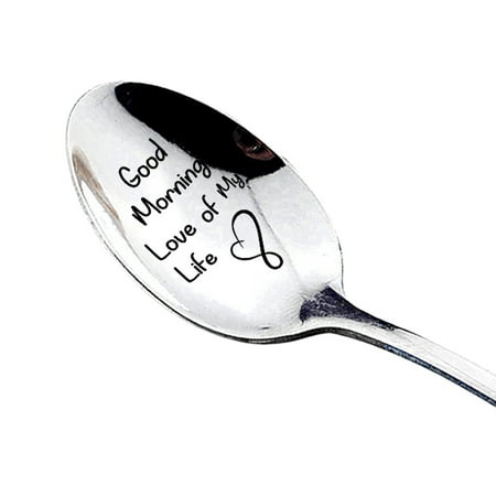 Hloma Soup Spoon Glossy Easy Clean Romantic Lettering Stainless Steel Free Engraved Coffee Spoon Restaurant Supplies
Hloma Soup Spoon Glossy Easy Clean Romantic Lettering Stainless Steel Free Engraved Coffee Spoon Restaurant Supplies