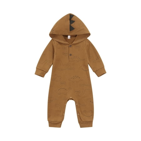 Newborn Baby Boy Girl Dinosaur Print Hooded Jumpsuit Button Down Bodysuit One Piece Romper Clothes
Newborn Baby Boy Girl Dinosaur Print Hooded Jumpsuit Button Down Bodysuit One Piece Romper Clothes