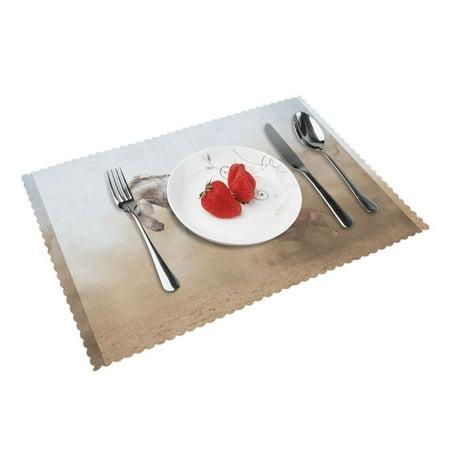 Home Lusitanian Horse Playing With Dog Placemats Set Of 4 Washable Wipeable Place Mats Place Mats For Festival Parties Family Dinner (12 X 18inch)
Home Lusitanian Horse Playing With Dog Placemats Set Of 4 Washable Wipeable Place Mats Place Mats For Festival Parties Family Dinner (12 X 18inch)