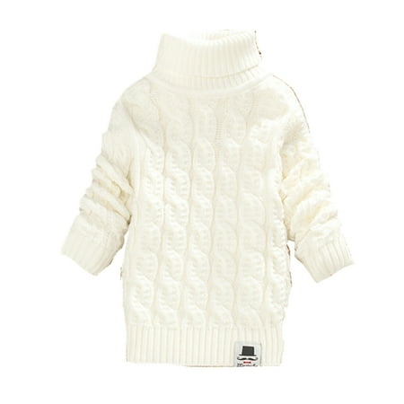 FOFJR Baby Boys Girls Sweaters Turtleneck Pullover Knitwear 0-3 Years