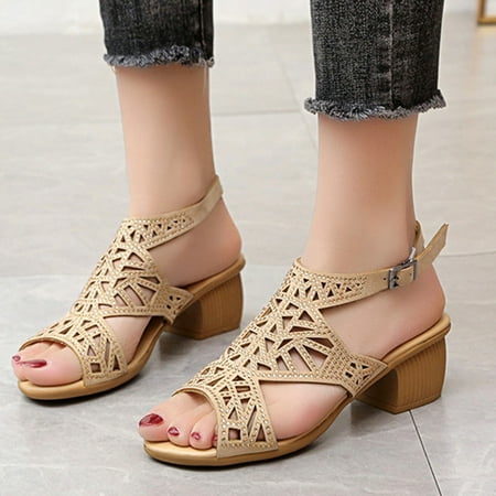 DAETIROS Leisure High Heel 0pen Toe Comfortable Prevalent Womens Sandals Gold Size 5.5 
DAETIROS Leisure High Heel 0pen Toe Comfortable Prevalent Womens Sandals Gold Size 5.5