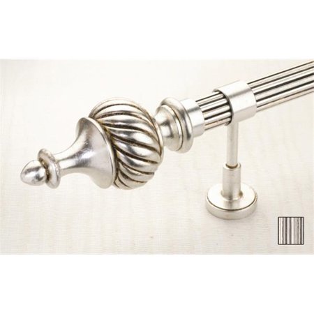 WinarT 8.1106.45.27.320 Palas 1106 Curtain Rod Set - 1.75 in. - Driftwood White - 126 in.