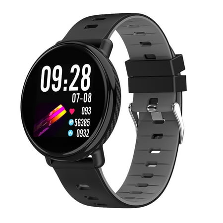 SENBONO Smart Watch 1.30-Inch IP68 Waterproof BT4.0 Fitness Pedometer Calorie Distance Heart Rate Blood Pressure Sleeping Stopwatch Multi-Sport Modes Clock Alarm Remote Camera Synchronous Data Smartwa
