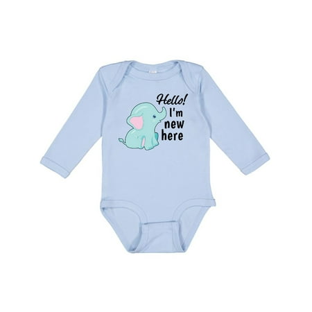 Inktastic Hello I m New Here with Cute Baby Elephant Gift Baby Boy or Baby Girl Long Sleeve Bodysuit
Inktastic Hello I m New Here with Cute Baby Elephant Gift Baby Boy or Baby Girl Long Sleeve Bodysuit