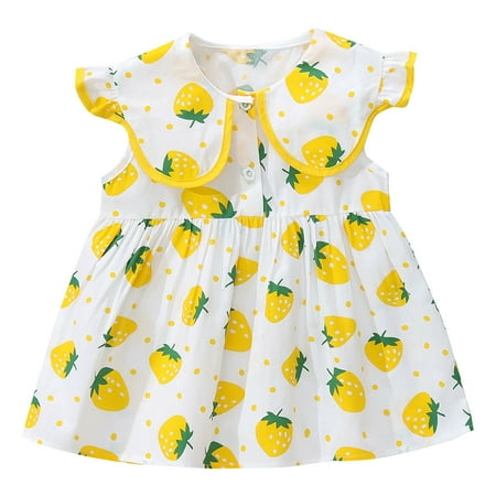 Rovga Toddler Girl Dress Clothes Sleeveless Sundress Dot Strawberry Prints Dress Princess Dresss Clothes
Rovga Toddler Girl Dress Clothes Sleeveless Sundress Dot Strawberry Prints Dress Princess Dresss Clothes