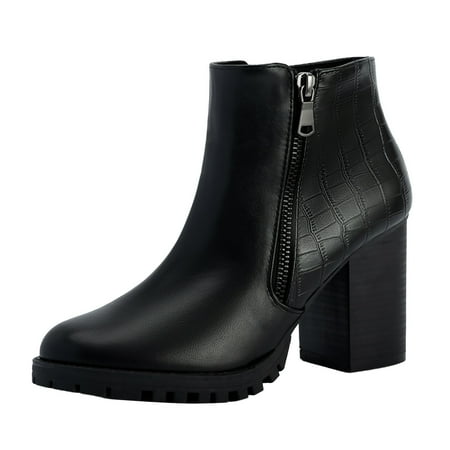 kpoplk Ankle Boots for Women Low Heel2023 Round Head Thick with Double Side (Black 6.5)
kpoplk Ankle Boots for Women Low Heel2023 Round Head Thick with Double Side (Black 6.5)