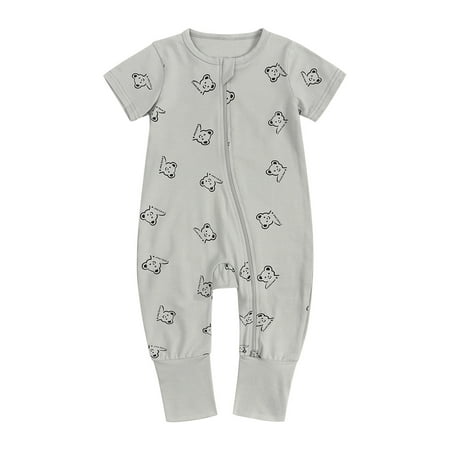 Binmer Toddler Baby Boys Girls Cute Cartoon Animal Pattern Short Sleeve Double Zipper Romper Jumpsuit
Binmer Toddler Baby Boys Girls Cute Cartoon Animal Pattern Short Sleeve Double Zipper Romper Jumpsuit