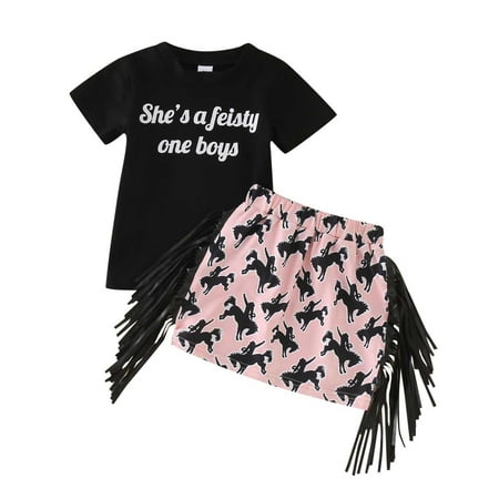 Toddler Girls Outfit Set Short Sleeve Letter Printed T Shirt Pullover Tops Tassels Skirts Outfits
Toddler Girls Outfit Set Short Sleeve Letter Printed T Shirt Pullover Tops Tassels Skirts Outfits