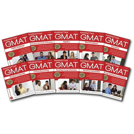 Manhattan GMAT Strategy Guides: Gmat Roadmap, Fractions, Decimals, & Percents, Algebra, Word Problems, Geometry, Number Properties, Critical Reasoning, Reading Comprehension, Sentenc