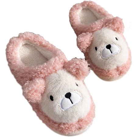DanceeMangoo Women s Cute Animal Slippers Warm Memory Foam Slip On Slippers Soft Fleece Plush House Shoes