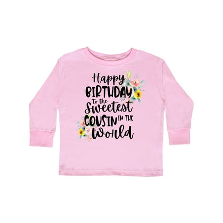 Inktastic Happy Birthday To The Sweetest Cousin In The World Gift Toddler Toddler Girl Long Sleeve T-Shirt
Inktastic Happy Birthday To The Sweetest Cousin In The World Gift Toddler Toddler Girl Long Sleeve T-Shirt
