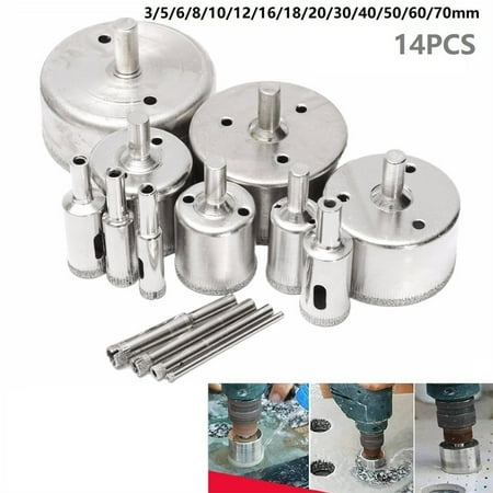 RANMEI 14pcs/set 3-70mm Diamond Hole Saw Drill Bit Tool for Ceramic Porcelain Glass
RANMEI 14pcs/set 3-70mm Diamond Hole Saw Drill Bit Tool for Ceramic Porcelain Glass