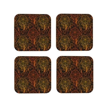 Yiaed Orange Dreamcatcher Print Leather Coasters for Drinks - Cup Coasters Coffee Table Kitchen Table Bar Home & Office Gifts Handmade Drink Coasters-Square
Yiaed Orange Dreamcatcher Print Leather Coasters for Drinks - Cup Coasters Coffee Table Kitchen Table Bar Home & Office Gifts Handmade Drink Coasters-Square
