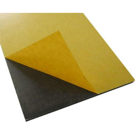 1/4 Thick Black 12 x 24 Soft Multiuse Neoprene Foam Sheets with Adhesive Back