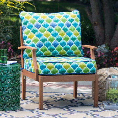 Coral Coast Curious Tropical Bird Deep Seat & Back Outdoor Cushion Set