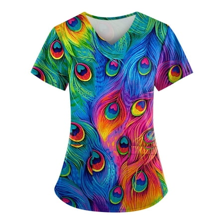 Yubatuo Women Plus Size Scrubs Top with Pockets V-Neck Short Sleeve Animal Print Work Blouse for Women Multicolor 5XL
Yubatuo Women Plus Size Scrubs Top with Pockets V-Neck Short Sleeve Animal Print Work Blouse for Women Multicolor 5XL