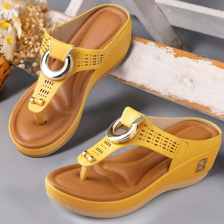 Liwarace Women Anti-Slip Orthopedic Sandals Casual Beach Comfy Shoes Flip Flops Mid-Wedge
Liwarace Women Anti-Slip Orthopedic Sandals Casual Beach Comfy Shoes Flip Flops Mid-Wedge