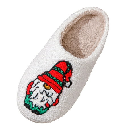 

YUHAOTIN Cute Slippers for Women Teddy Bear Cotton Slippers Towel Embroidery Autumn and Winter Plush Christmas Home Anti Slip Slippers Summer Slippers for Women Closed Toe