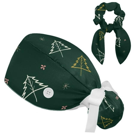 Working Cap with Buttons and Sweatband Scrub Hat Bouffant Caps with Scrunchie Christmas Tie Back Hats
Working Cap with Buttons and Sweatband Scrub Hat Bouffant Caps with Scrunchie Christmas Tie Back Hats