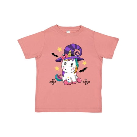 Inktastic Halloween Girls Unicorn Witch Outfit Gift Toddler Toddler Girl T-Shirt