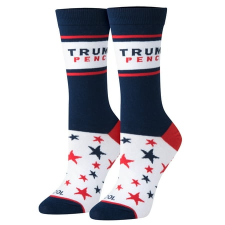 Cool Socks Novelty Crew Socks Women s Trump Pence Graphic Print Large