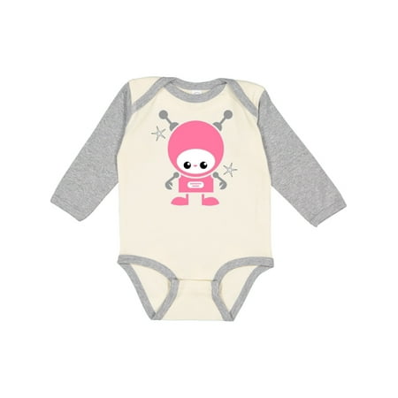 Inktastic Space Robot Girl Astronaut Gift Baby Girl Long Sleeve Bodysuit