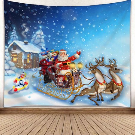 59"x78" Christmas Wall Hanging Tapestry Background Xmas Decoration for Home Living Room Bedroom