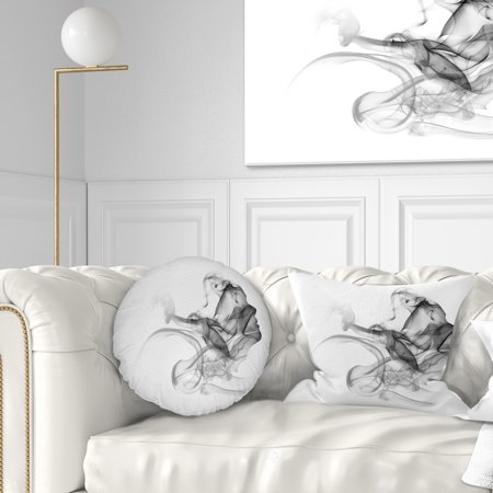 design art designart 'woman and smoke double exposure' portrait throw pillow