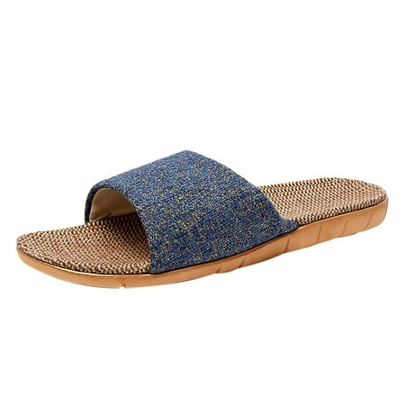 HAOTAGS Unisex Home Slippers Flax Men and Women Indoor Breathable Outdoor Sandals Navy Size 9
HAOTAGS Unisex Home Slippers Flax Men and Women Indoor Breathable Outdoor Sandals Navy Size 9