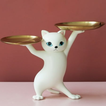 Desktop Ornament! Cat Tray for Decor Cat Decor Resin Tray for Candy Jewelry Earrings Ring Key Holder Tray Great for Entryway Home Decor Dining Table Funny Dresser Decor Living Room Offi
Desktop Ornament! Cat Tray for Decor Cat Decor Resin Tray for Candy Jewelry Earrings Ring Key Holder Tray Great for Entryway Home Decor Dining Table Funny Dresser Decor Living Room Offi
