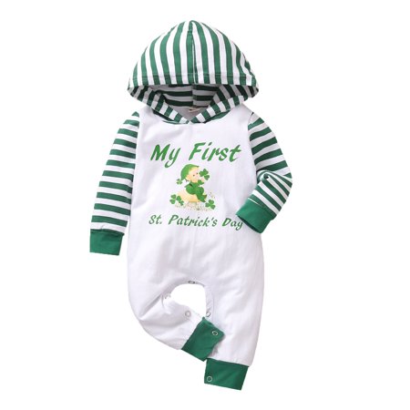 Sales Honeeladyy Fall Winter Newborn Infant Baby One Piece Long Sleeve ST. Patrick Patchwork Striped Print Hooded Romper Jumpsuit Back to School
Sales Honeeladyy Fall Winter Newborn Infant Baby One Piece Long Sleeve ST. Patrick Patchwork Striped Print Hooded Romper Jumpsuit Back to School
