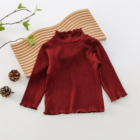 Bullpiano Toddler Girls Basic Shirt Long Sleeve Knit BlouseCotton Ruffle Tee T-shirts Turtleneck Base Layer Shirts Kids Outfit Tops 0-4T
Bullpiano Toddler Girls Basic Shirt Long Sleeve Knit BlouseCotton Ruffle Tee T-shirts Turtleneck Base Layer Shirts Kids Outfit Tops 0-4T
