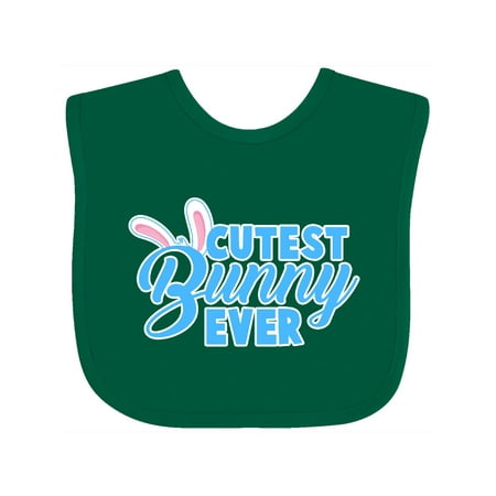 Inktastic Cutest Bunny Ever in Blue Gift Baby Boy Bib