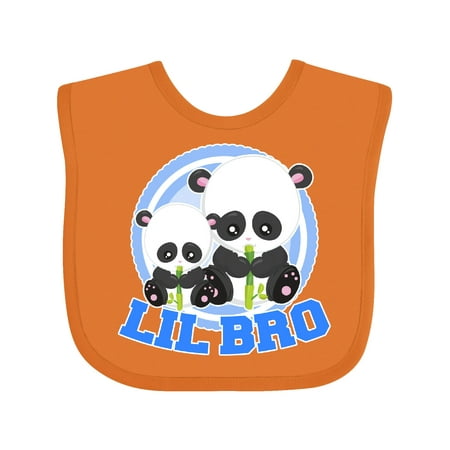 Inktastic Lil Bro Panda Gift Baby Boy or Baby Girl Bib
