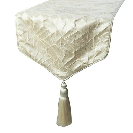 Decorative Ivory & Silver Table Runner 8 Seater Table Runner (16 x 108 inch) Tassels & Foil Table Runner Silk fabric Table Linen Geometric Pattern Modern Style - Ivory Membrane
Decorative Ivory & Silver Table Runner 8 Seater Table Runner (16 x 108 inch) Tassels & Foil Table Runner Silk fabric Table Linen Geometric Pattern Modern Style - Ivory Membrane
