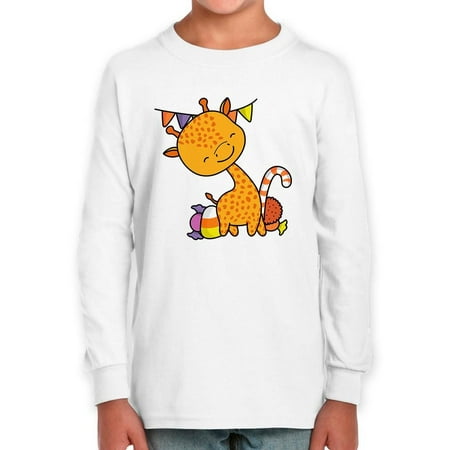 Cute Giraffe W Candy Long Sleeve Toddler -Image by Shutterstock 2 Toddler