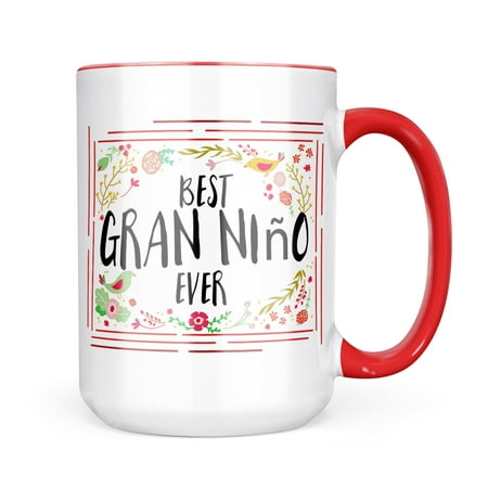 Neonblond Happy Floral Border Gran nio Mug gift for Coffee Tea lovers