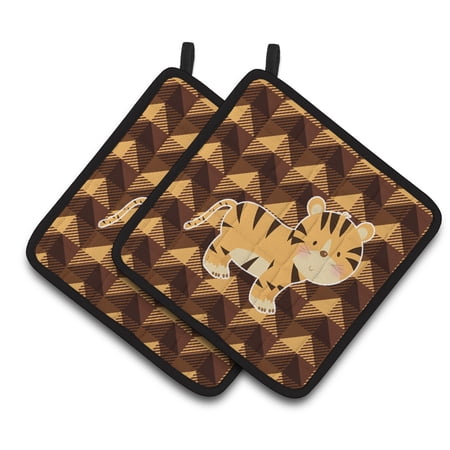 Caroline's Treasures Tiger Pair of Pot Holders