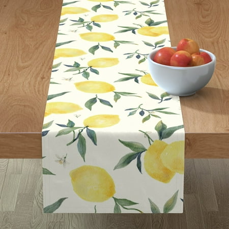 Cotton Sateen Table Runner 108 - Lemonade Lemons Summer Leaves Nature Fruit Citrus Beige Print Custom Table Linens by Spoonflower
Cotton Sateen Table Runner 108 - Lemonade Lemons Summer Leaves Nature Fruit Citrus Beige Print Custom Table Linens by Spoonflower