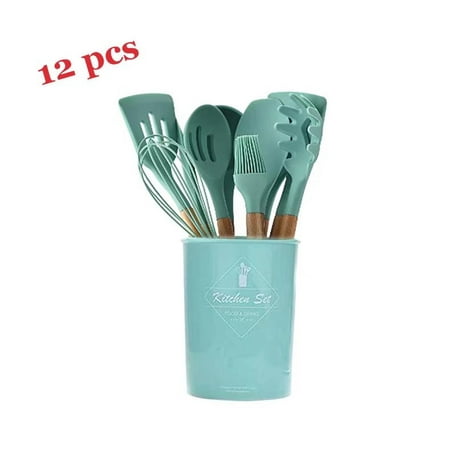 12 Pcs Kitchen Utensils Cooking Spatulas Nonstick Heat Resistant Silicone Kitchen Cookware Set(dark green)
12 Pcs Kitchen Utensils Cooking Spatulas Nonstick Heat Resistant Silicone Kitchen Cookware Set(dark green)