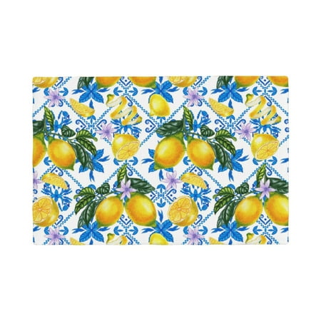 Table Placemats Set of 6 - Sicilian lemons yellow Moroccan style 12x18 In Faux Linen Double Heat Resistant Place Mats Cloth Indoor/Outdoor Placemats Washable Table Mats for Dining Kitchen Party
Table Placemats Set of 6 - Sicilian lemons yellow Moroccan style 12x18 In Faux Linen Double Heat Resistant Place Mats Cloth Indoor/Outdoor Placemats Washable Table Mats for Dining Kitchen Party