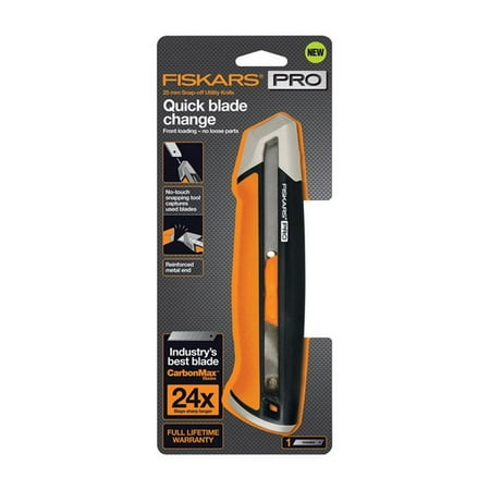 Fiskars 6 in. Pro Retractable Snap-Off Utility Knife - 6 Point Orange