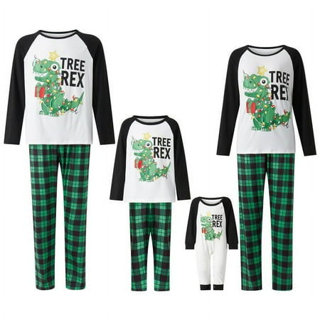 Pudcoco Christmas Pajamas for Family Long Sleeve Dinosaur Letter Print T-Shirt + Plaid Pants Home Clothes Set
Pudcoco Christmas Pajamas for Family Long Sleeve Dinosaur Letter Print T-Shirt + Plaid Pants Home Clothes Set
