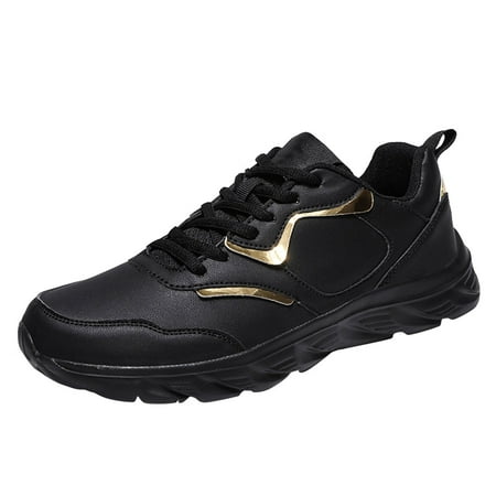 Men s Running Shoes Fashion Autumn Men Sports Shoes Flat Lightweight Lace Up Solid Color Waterproof Comfortable Simple Design sneakers for Men PU Black
Men s Running Shoes Fashion Autumn Men Sports Shoes Flat Lightweight Lace Up Solid Color Waterproof Comfortable Simple Design sneakers for Men PU Black
