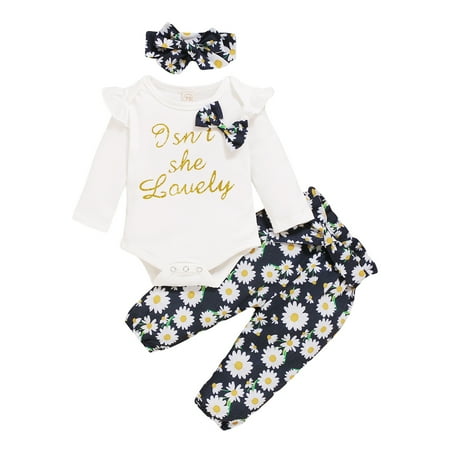 TheFound 3Pcs Newborn Baby Girl Summer Clothes Ruffles Romper+ Floral Long Pants +Headband Outfits
TheFound 3Pcs Newborn Baby Girl Summer Clothes Ruffles Romper+ Floral Long Pants +Headband Outfits