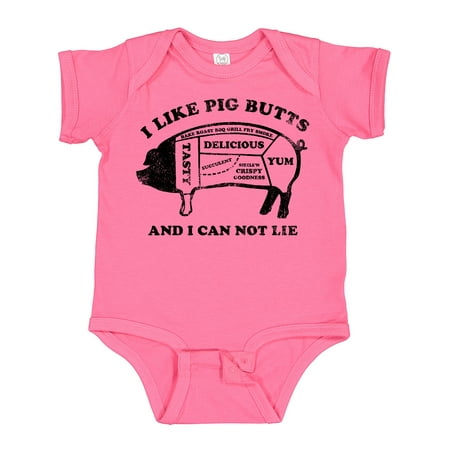 Inktastic I Like Pig Butts Gift Baby Boy or Baby Girl Bodysuit