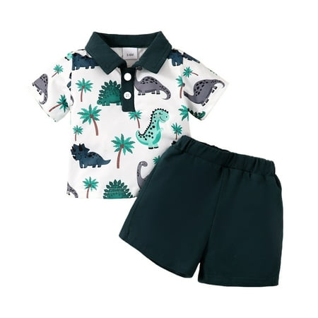 Kucnuzki 9 Months Baby Boy Summer Outfits Shorts Sets 12 Months Short Sleeve Cute Dinosaur Prints Gentle Polo Shirt Tops WalkShorts 2PCS Set Green
Kucnuzki 9 Months Baby Boy Summer Outfits Shorts Sets 12 Months Short Sleeve Cute Dinosaur Prints Gentle Polo Shirt Tops WalkShorts 2PCS Set Green