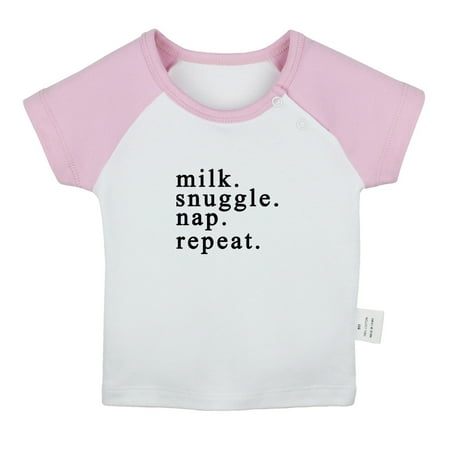 Milk Snuggle Nap Repeat Funny T shirt For Baby Newborn Babies T-shirts Infant Tops 0-24M Kids Graphic Tees Clothing (Short Pink Raglan T-shirt 6-12 Months)
Milk Snuggle Nap Repeat Funny T shirt For Baby Newborn Babies T-shirts Infant Tops 0-24M Kids Graphic Tees Clothing (Short Pink Raglan T-shirt 6-12 Months)